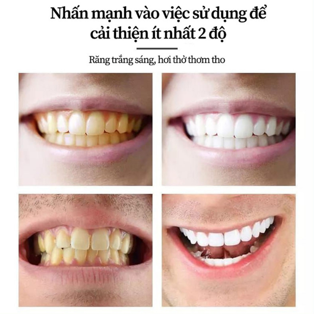 Bột trắng răng men vi sinh Brightening HIH, khử hôi miệng, hộp 50g