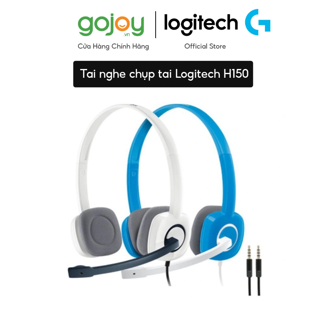 Tai nghe chụp tai Logitech H150 - Mic khử giảm tiếng ồn, âm thanh nổi, 2 jack 3.5mm
