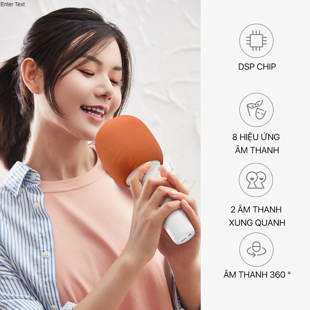 Micro hát karaoke kiêm loa bluetooth - Micro karaoke không dây có đèn LED RGB, âm to chất lượng, pin trâu sử dụng 12h