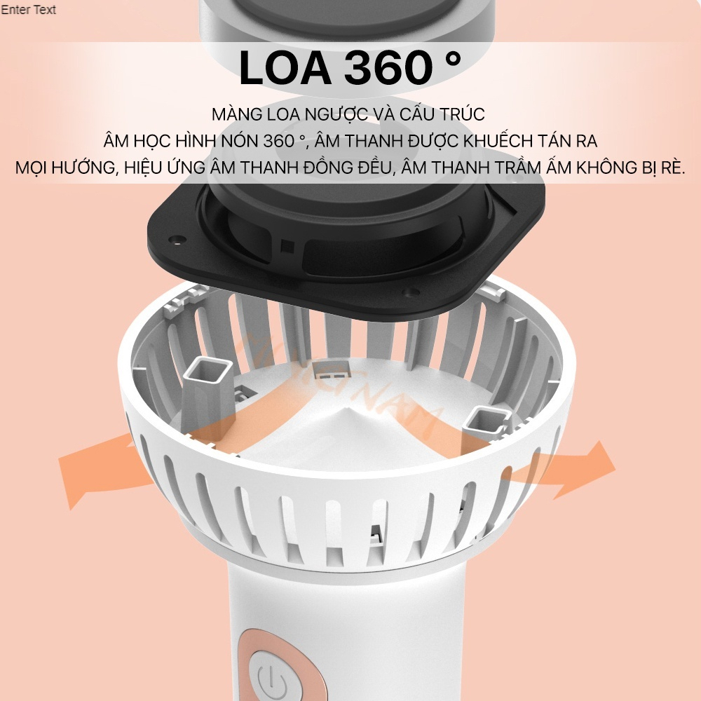 Micro hát karaoke kiêm loa bluetooth - Micro karaoke không dây có đèn LED RGB, âm to chất lượng, pin trâu sử dụng 12h