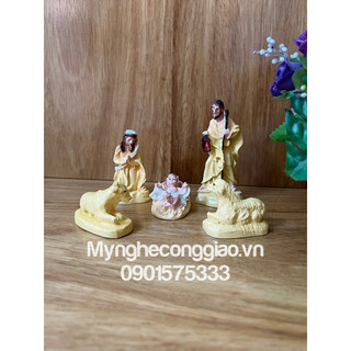 Bộ 5 Tượng Giáng sinh mini 10cm , 12cm | bộ tượng noel trang trí hang đá