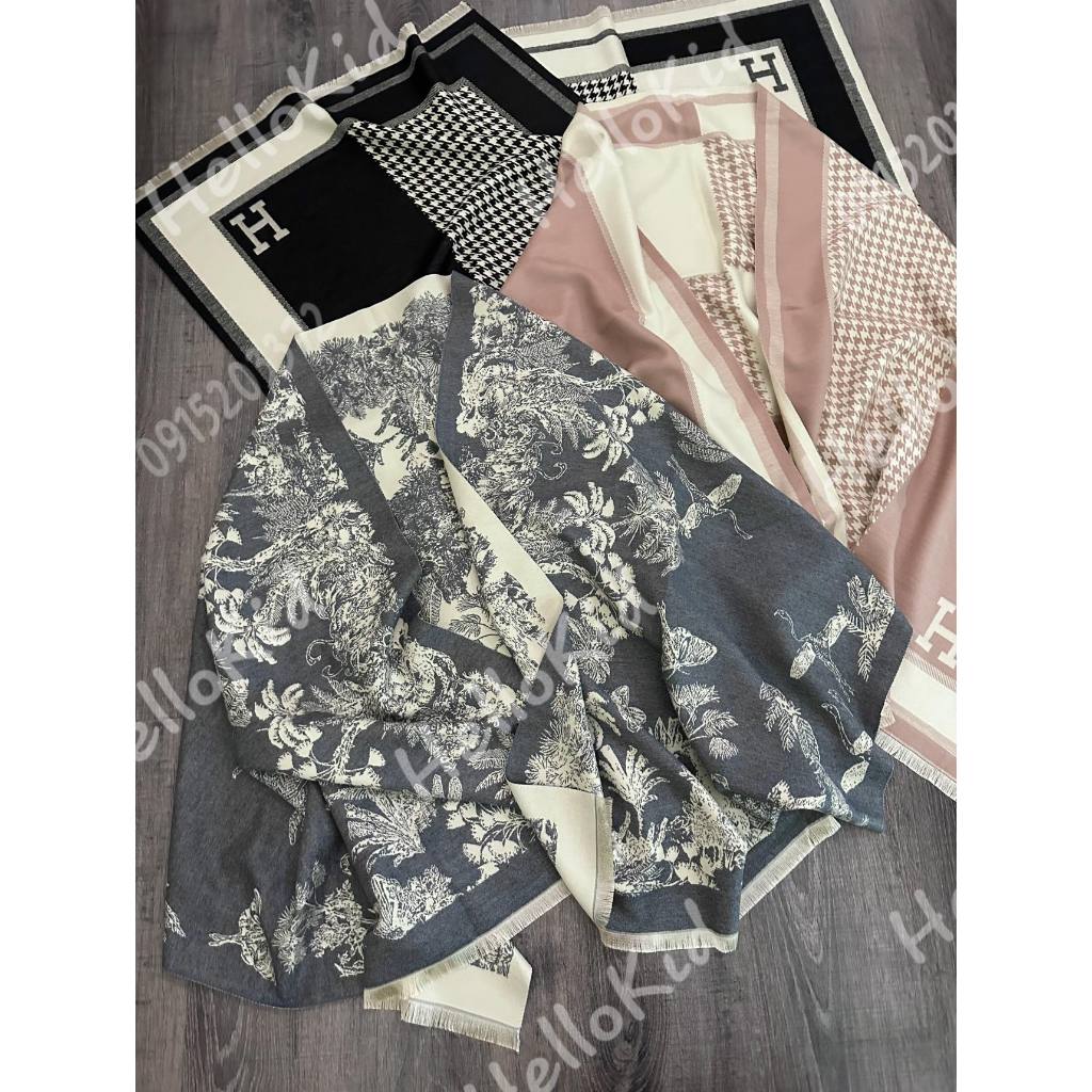 Khăn Cashmere hoạ tiết nữ