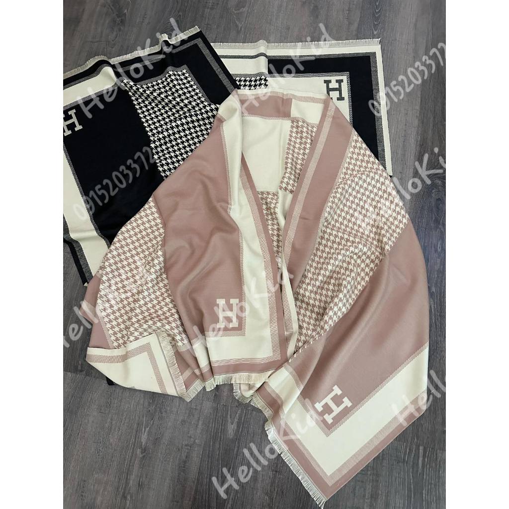 Khăn Cashmere hoạ tiết nữ