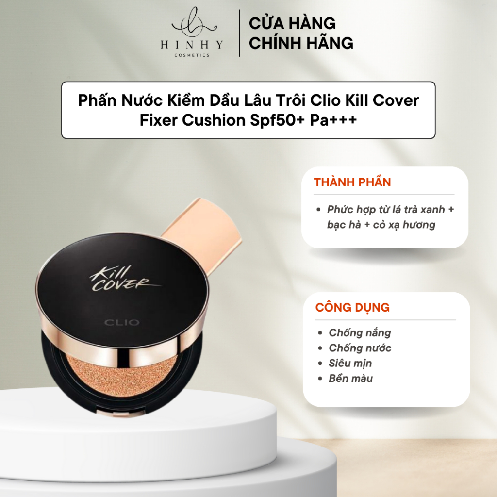 [VỎ ĐEN] Cushion Clio Kill Cover Fixer