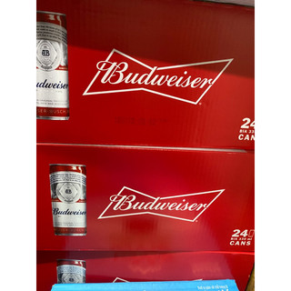 Thùng 24 lon bia budweiser 330ml date tháng 2/2024