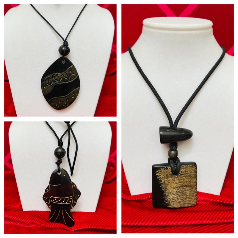 Dây chuyền dây vải mặt bằng sừng