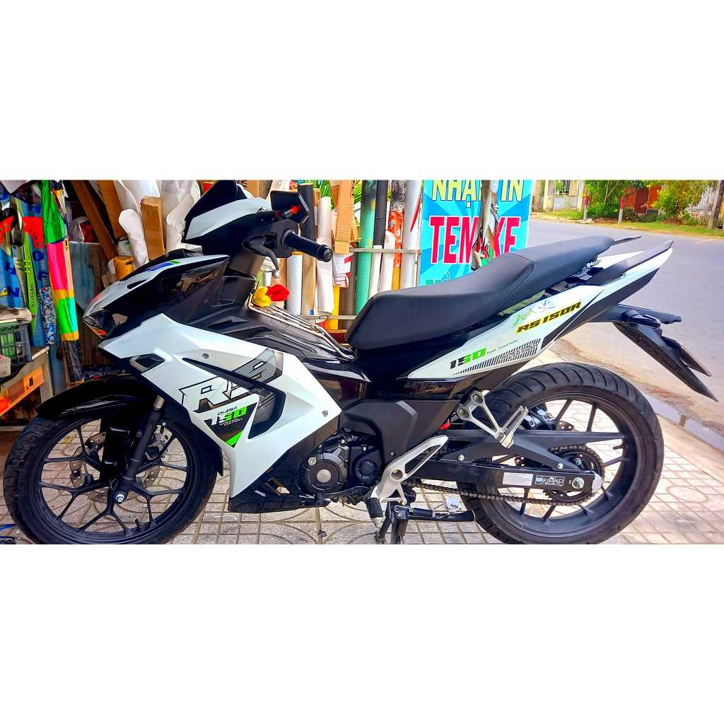 Tem rời dán xe winner x v3 mẫu rs xanh đen dán dàn áo trắng