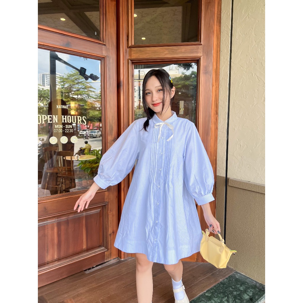 Đầm sơ mi dáng xoè tay dài KEIKO DRESS