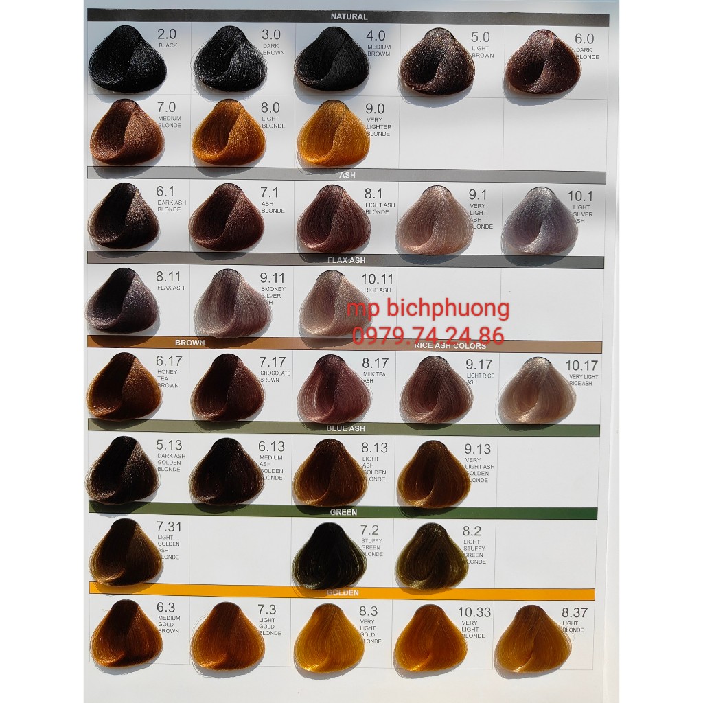 Combo màu nhuộm x10 tuýp Royal AZ008