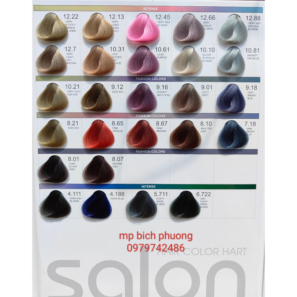 Combo màu nhuộm x10 tuýp Royal AZ008