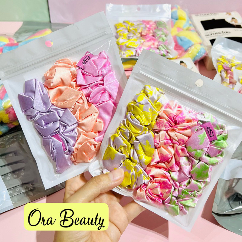 Bộ dây buộc tóc lụa REFRESHMENTS Scrunch Bunch Trio