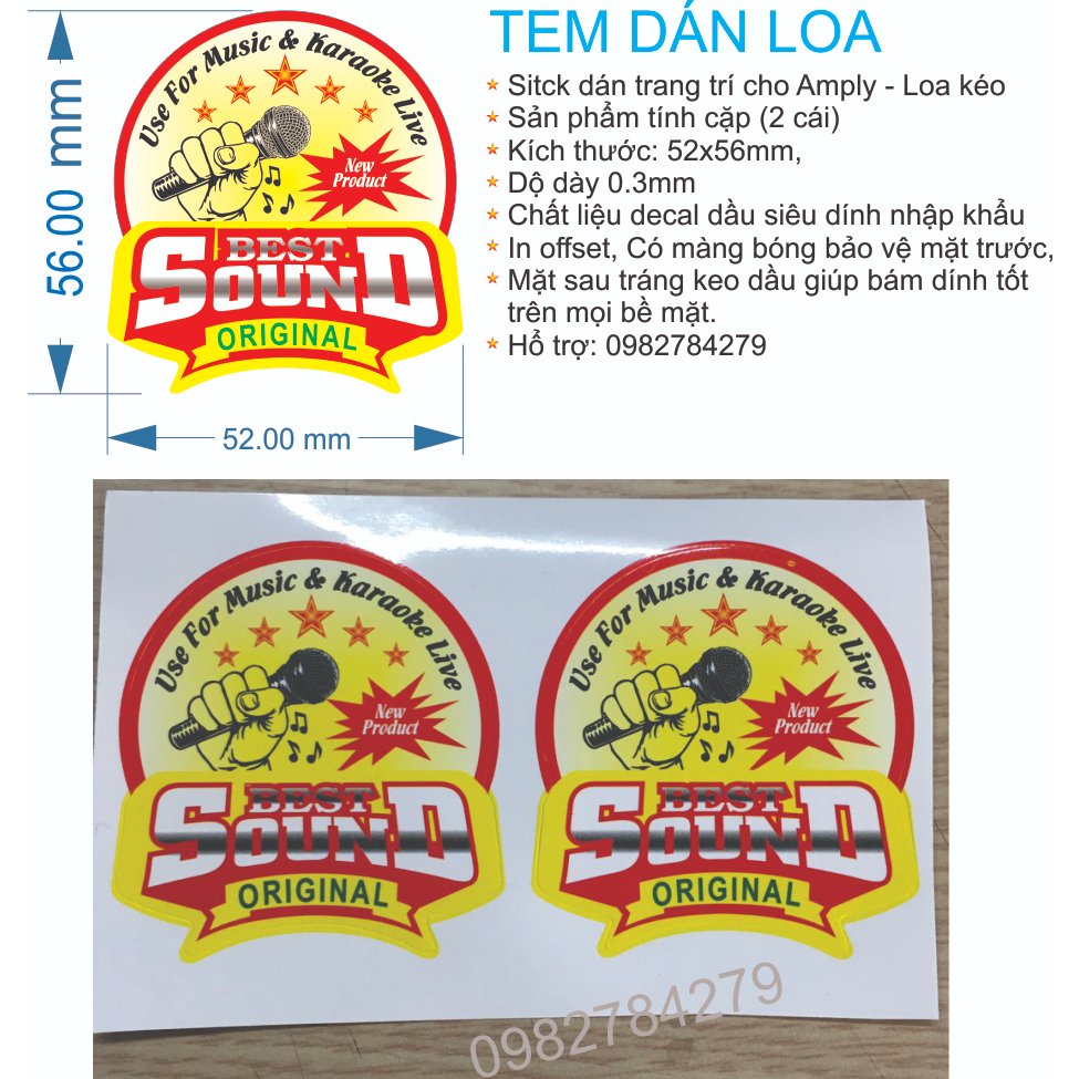 Tem dán Loa - Amply