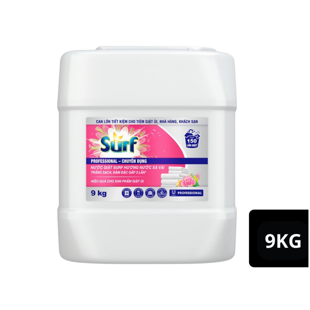 Nước giặt Surf đậm đặc 9kg hương hoa cỏ diệu kì