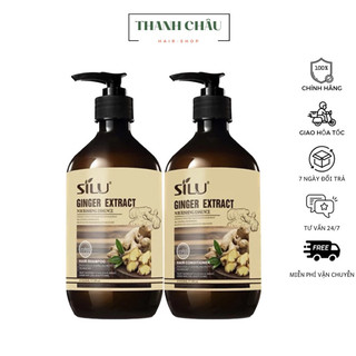 Dầu gội , xả SILU gừng chăm sóc tóc khô sơ chẻ ngọn phục hồi hư tổn ngăn ngừa rụng tóc chai 500ml
