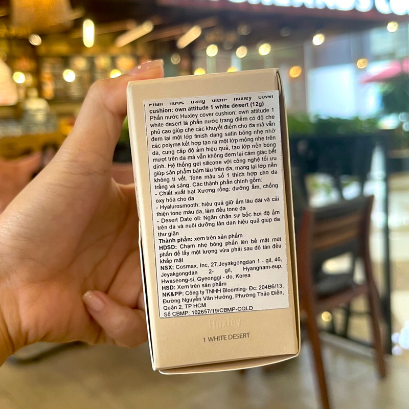 Phấn Nước Trang Điểm HUXLEY MOIST CUSHION: OWN ATTITUDE 3 SAND DUNE 12G