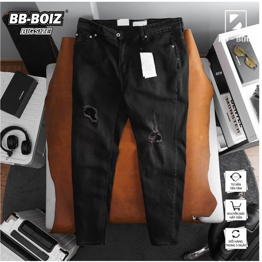BIGSIZE - Quần jean dài BB - Boiz nam bigsize 80kg - 130kg - Mã 55