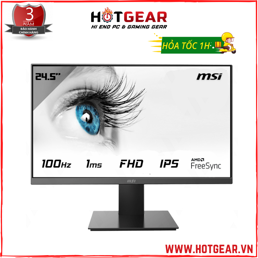 Màn Hình MSI PRO MP251 25in IPS/ Full HD/ 100Hz/ 1Ms Hàng chính hãng bảo hành 24th