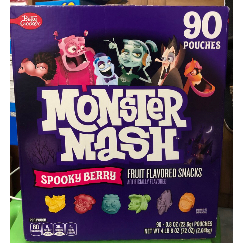 Kẹo dẻo trái cây Betty Crocker Monster Mash Fruit Snacks - Mỹ