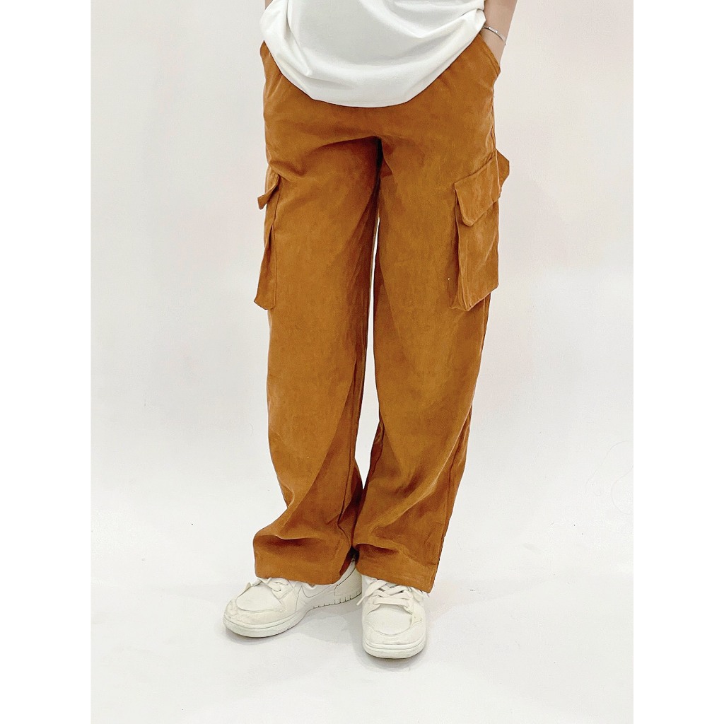 Quần nhung gân túi hộp dây rút lưng thun form rộng NAM NỮ_ Unisex_2022