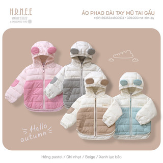 Áo khoác thu đông cho bé trai bé gái hãng hrnee
