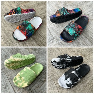 Dép Quai Ngang Nam Nữ Unisex Họa Tiết Xếp Lớp Chất Liệu EVA