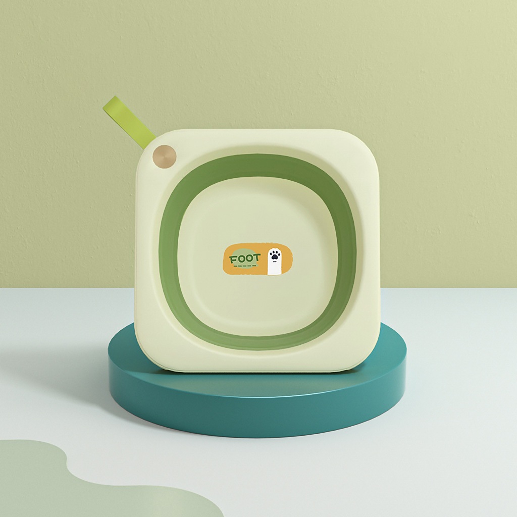 Chậu rửa vệ sinh kháng khuẩn cho bé có thể xếp gọn có móc treo KUB