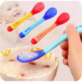 Thìa silicon báo nóng , muỗng silicon mềm cho bé ăn dặm