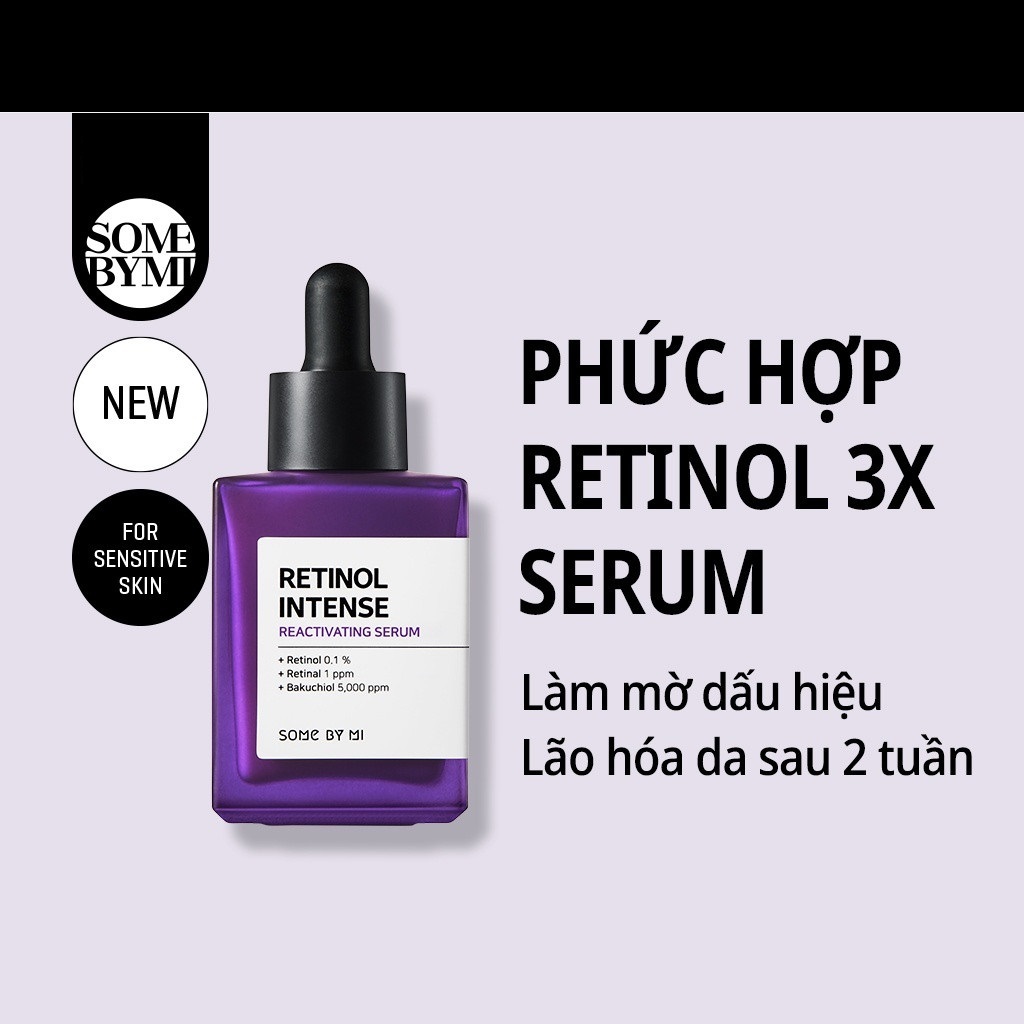 Tinh Chất Retinol Some by Mi chống lão hóa với Collagen và Peptides  Intense Reactivating Serum 30ml