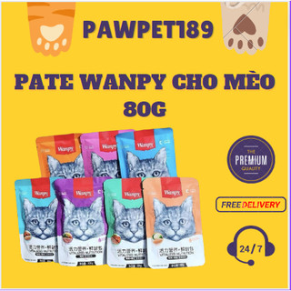 Pate mèo wanpy gói 80g, pate cho mèo 11 vị dinh dưỡng