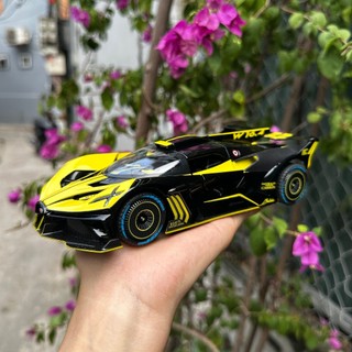 Mô hình xe hợp kim Bugatti Bolide đánh lái,bấm còi tỉ lệ 1:24 hãng Chezhi 3 màu