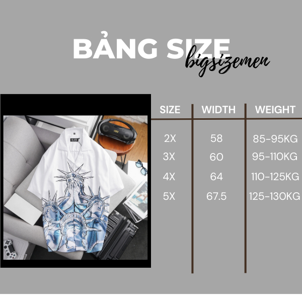 BIGSIZE - Áo sơ mi BB - Boiz đăng tông nam tay ngắn form bigsize 80kg - 130kg - nữ thần