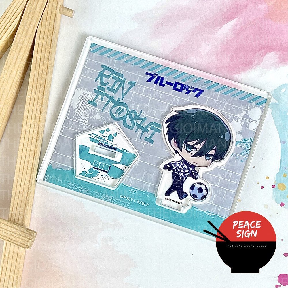 Mô hình Standee BLUE LOCK có khung tượng acrylic anime mica chibi mô hình mini trang trí