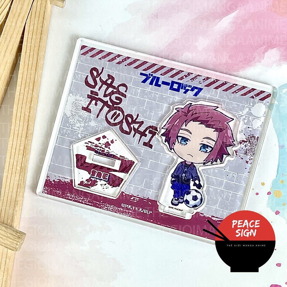 Mô hình Standee BLUE LOCK có khung tượng acrylic anime mica chibi mô hình mini trang trí