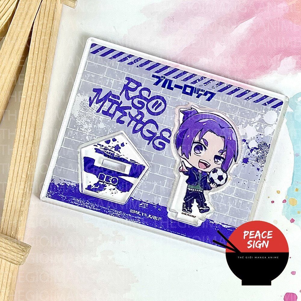 Mô hình Standee BLUE LOCK có khung tượng acrylic anime mica chibi mô hình mini trang trí