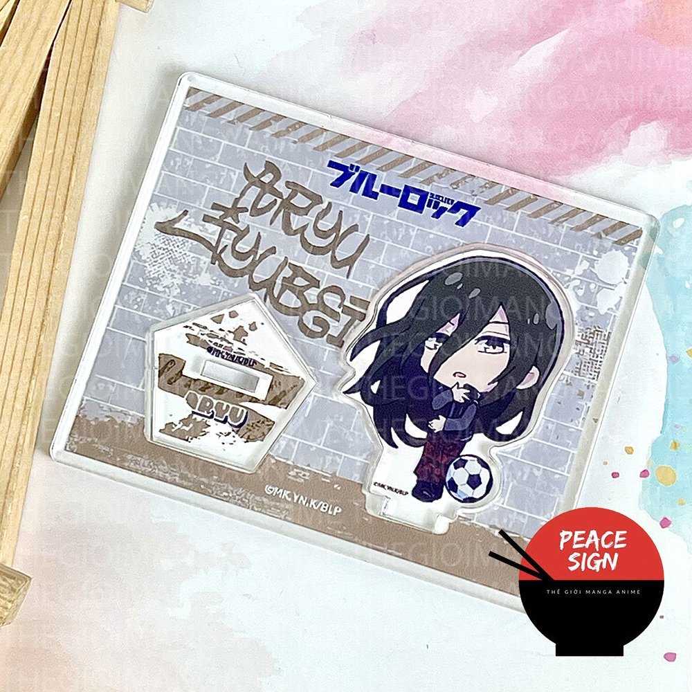 Mô hình Standee BLUE LOCK có khung tượng acrylic anime mica chibi mô hình mini trang trí