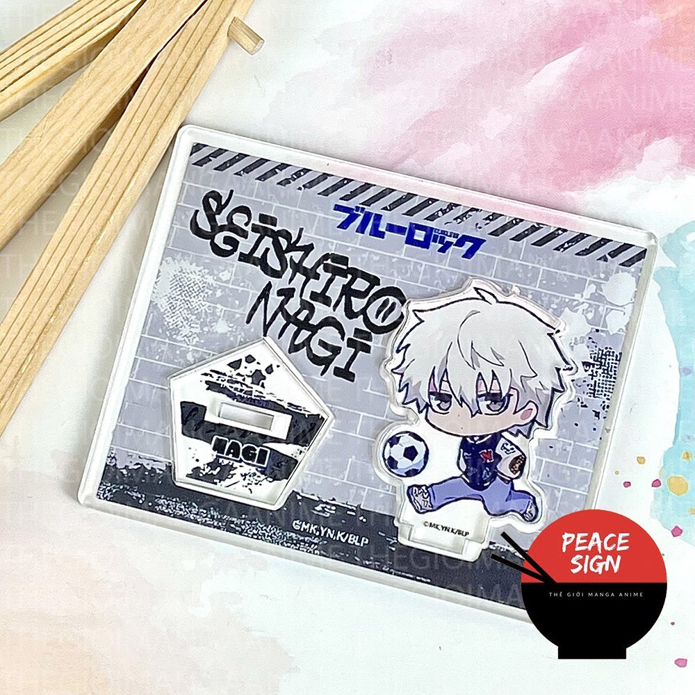 Mô hình Standee BLUE LOCK có khung tượng acrylic anime mica chibi mô hình mini trang trí