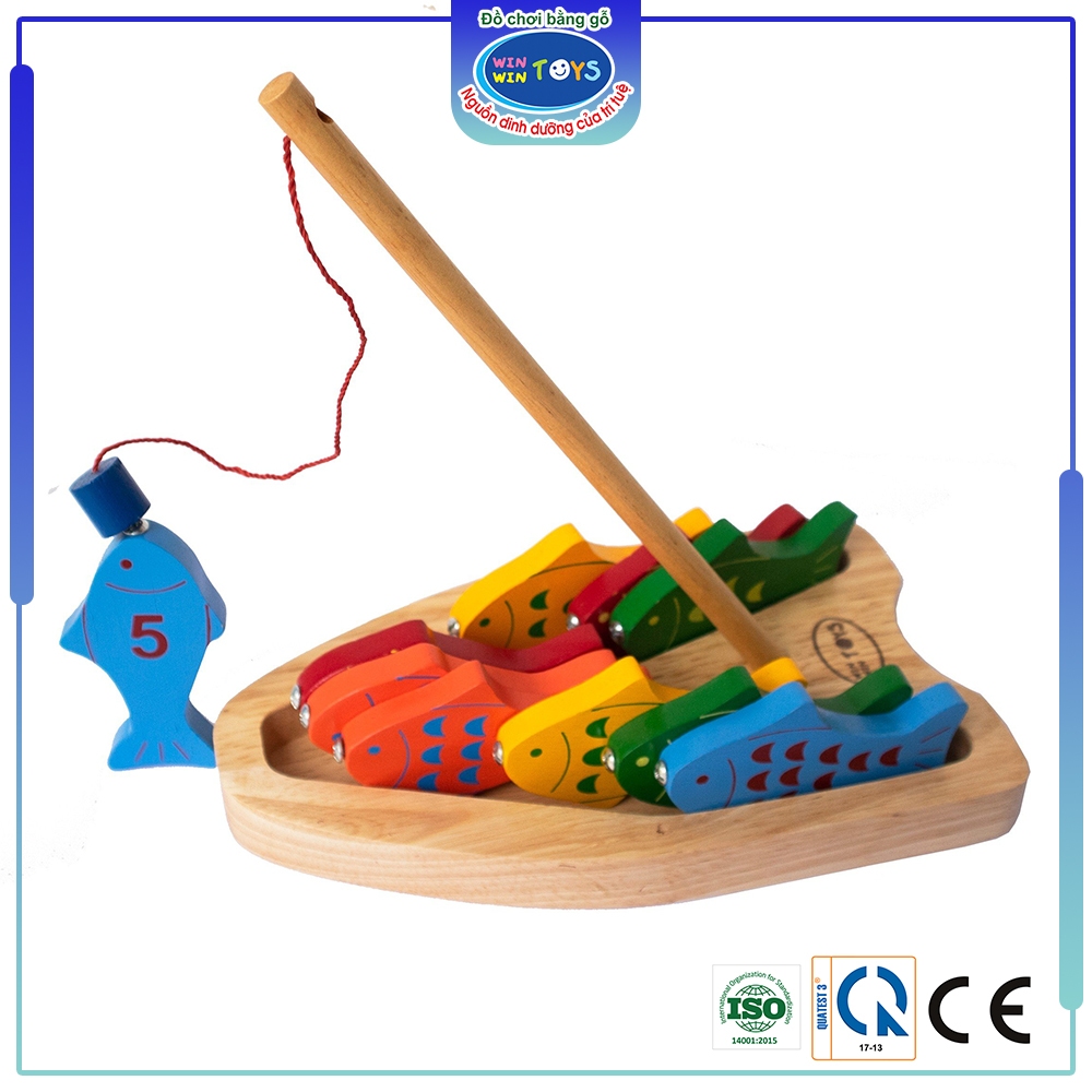 Đồ chơi gỗ Câu 10 cá số | Winwintoys 60362 | Phát triển trí tuệ và sự khéo léo