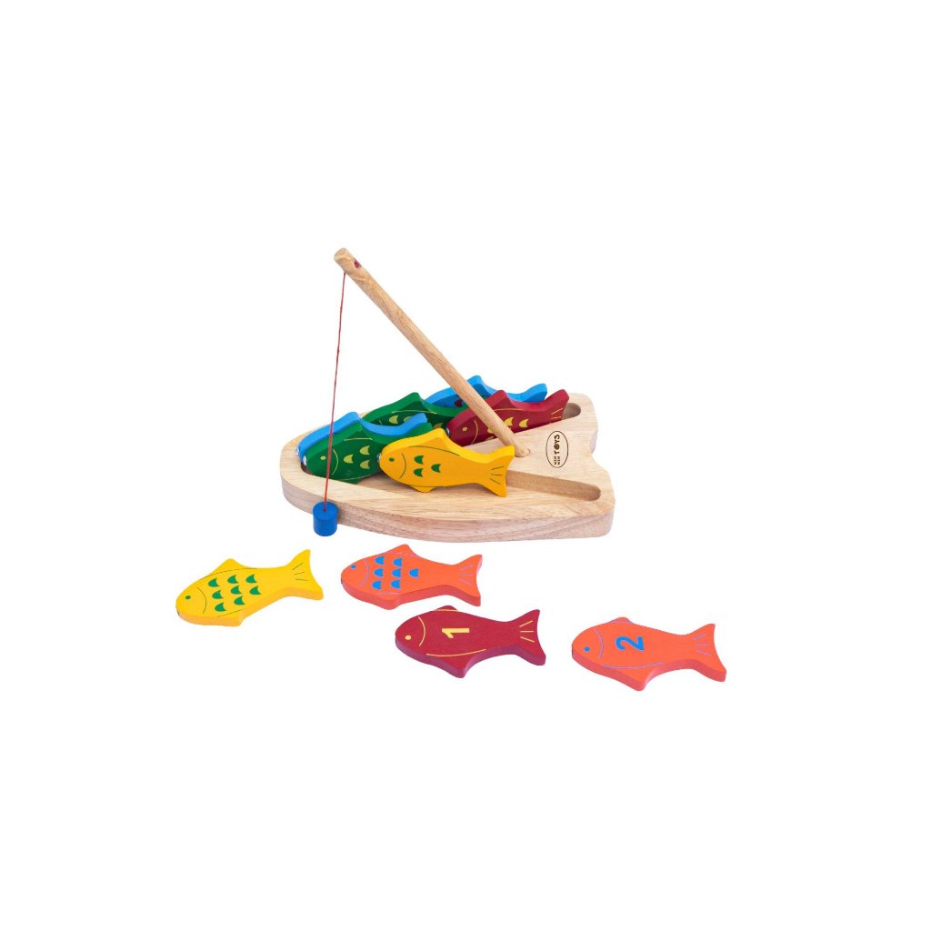 Đồ chơi gỗ Câu 10 cá số | Winwintoys 60362 | Phát triển trí tuệ và sự khéo léo | Đạt tiêu chuẩn CE và CR