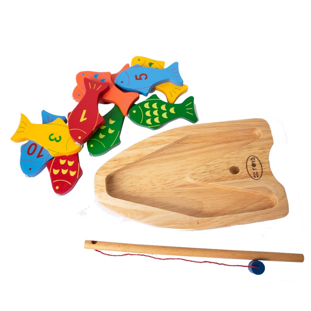 Đồ chơi gỗ Câu 10 cá số | Winwintoys 60362 | Phát triển trí tuệ và sự khéo léo | Đạt tiêu chuẩn CE và CR