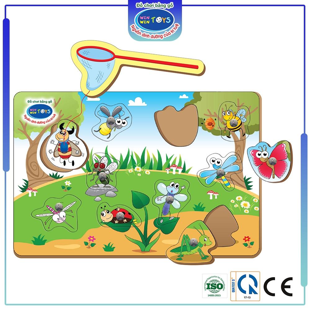Đồ chơi gỗ Vợt côn trùng | Winwintoys 69362 | Rèn luyện tính kiên nhẫn và khéo léo | Đạt tiêu chuẩn CE và CR