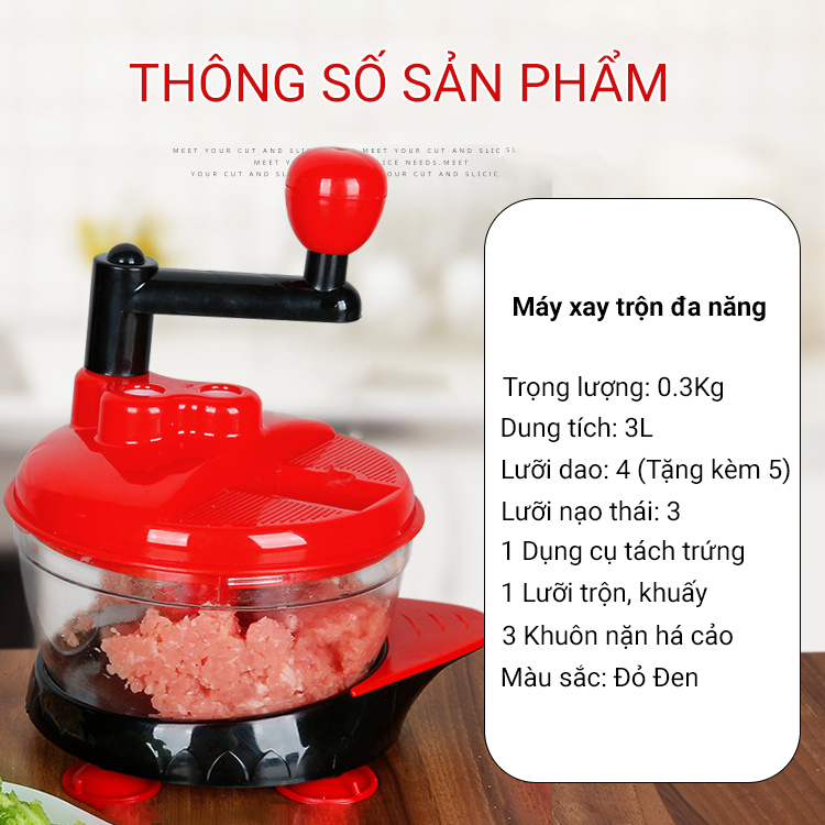 Máy xay thịt, xay rau củ đa năng, dung tích 3l- K1885
