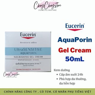 Kem Dưỡng Eucerin AquaPorin Active For Normal To Combination Skin 50mL Dưỡng Ẩm 24H Cho Da Thường, Da Hỗn Hợp