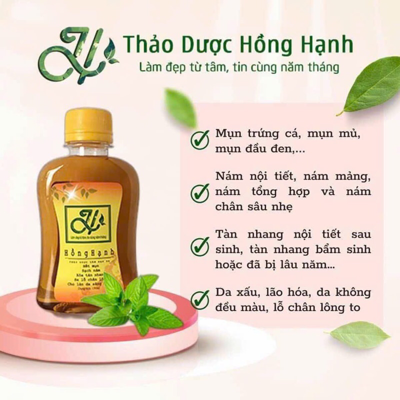 Thảo dược làm đẹp da tự nhiên ngừa mụn giảm nám tàn nhang thảo dược Hồng Hạnh uy tín