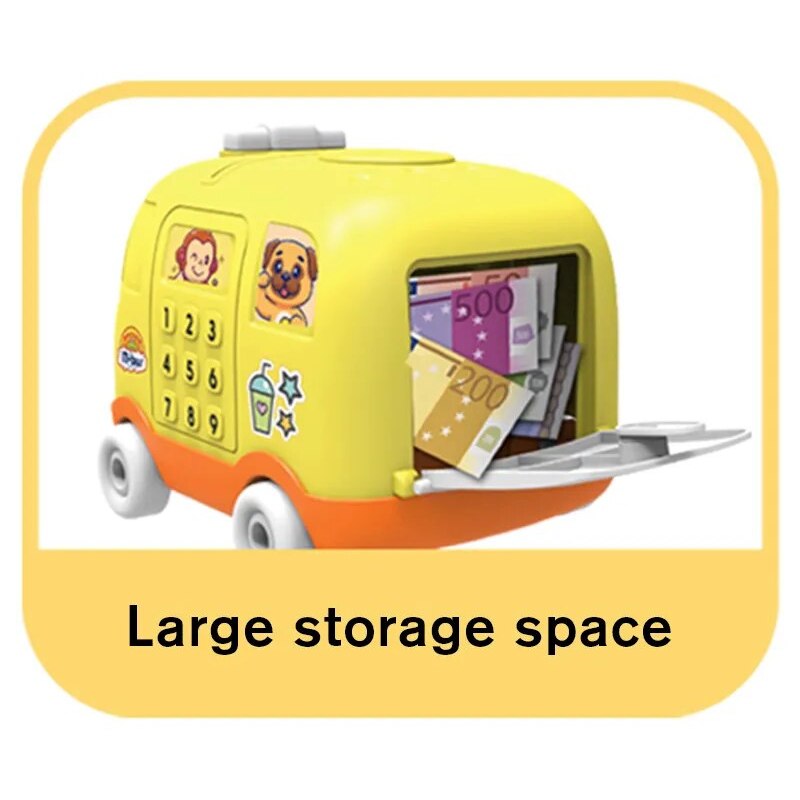 Đồ Chơi Ống Tiết Kiệm Hình Tên Lửa, Xe Bus Có Chìa Khoá Mở, Đồ Chơi Quà Tặng cho Bé