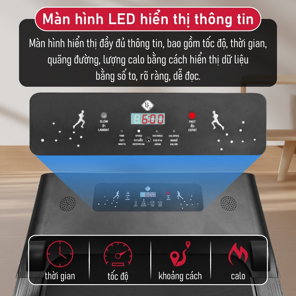 Professionall.gym19-Máy chạy bộ trong nhà máy đi bộ gia dụng băng chạy chống rung EVA