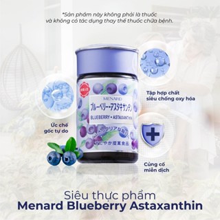 Viên uống bổ mắt Menard Blueberry Astaxanthin 120 viên - date T4 2024