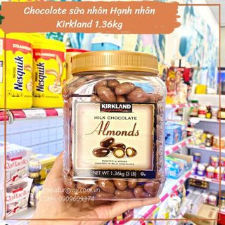 Chocolate Sữa Bọc Hạnh Nhân Kirkland 1.36kg | Socola Kirkland Milk Chocolate Almond