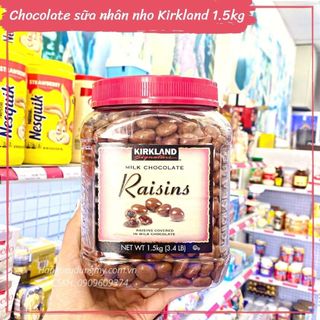 Chocolate nhân nho Kirkland Raisins 1.5kg | Chocolate Ngọt Ngào Và Nho Khô Thơm Ngon