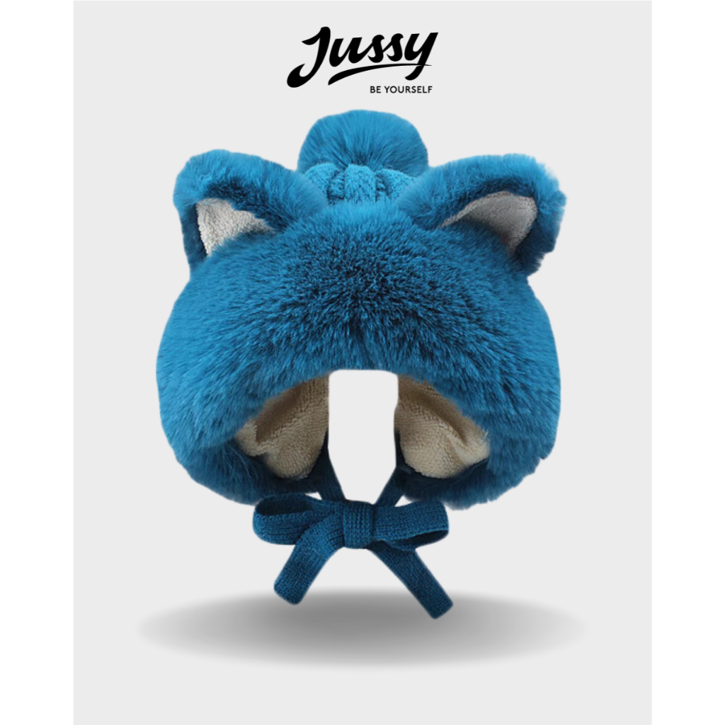 Mũ Tai Cáo Lông Dày Mịn JML12 Jussy Official Mũ Lông Cừu Dày Có Dây Quai Chất Len Mịn Giữ Ấm Đầu Lớp Lót Nỉ