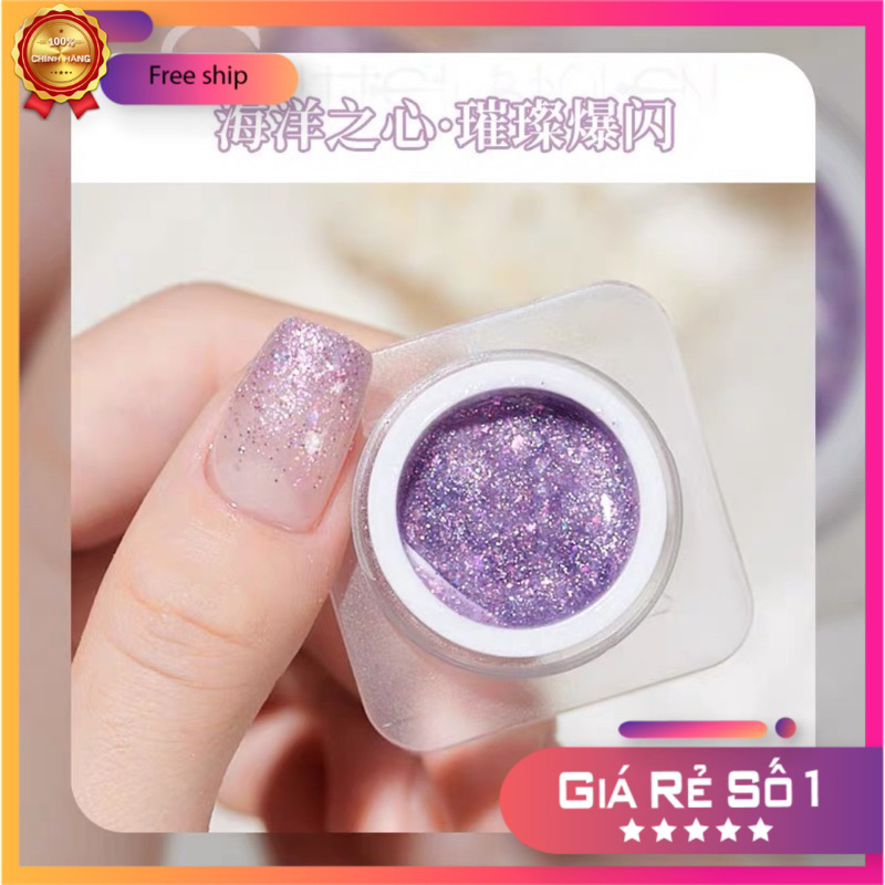 Gel nhũ kim cương XEIYAYI - gel nhũ dạng hũ mã mới 2023